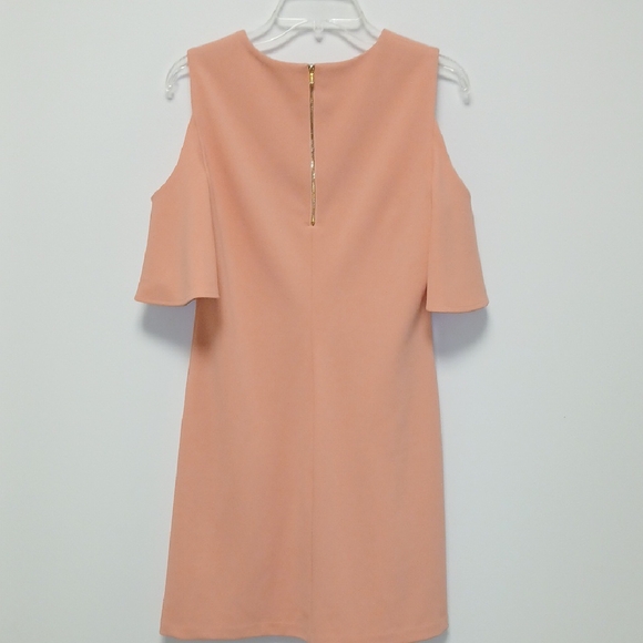 Calvin Klein Coral Peach Cold Shoulder Dress - Picture 3 of 6